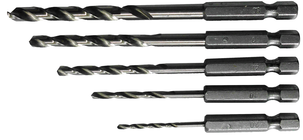 Connex-Set Stahlbohrer 2–6 mm, 6 Karat, 5 Stück, blau – cox978205