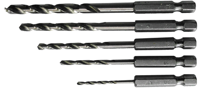 Connex-Set Stahlbohrer 2–6 mm, 6 Karat, 5 Stück, blau – cox978205
