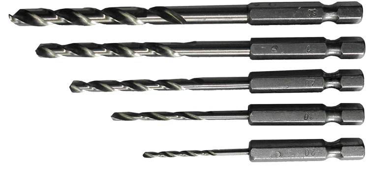 Connex-Set Stahlbohrer 2–6 mm, 6 Karat, 5 Stück, blau – cox978205