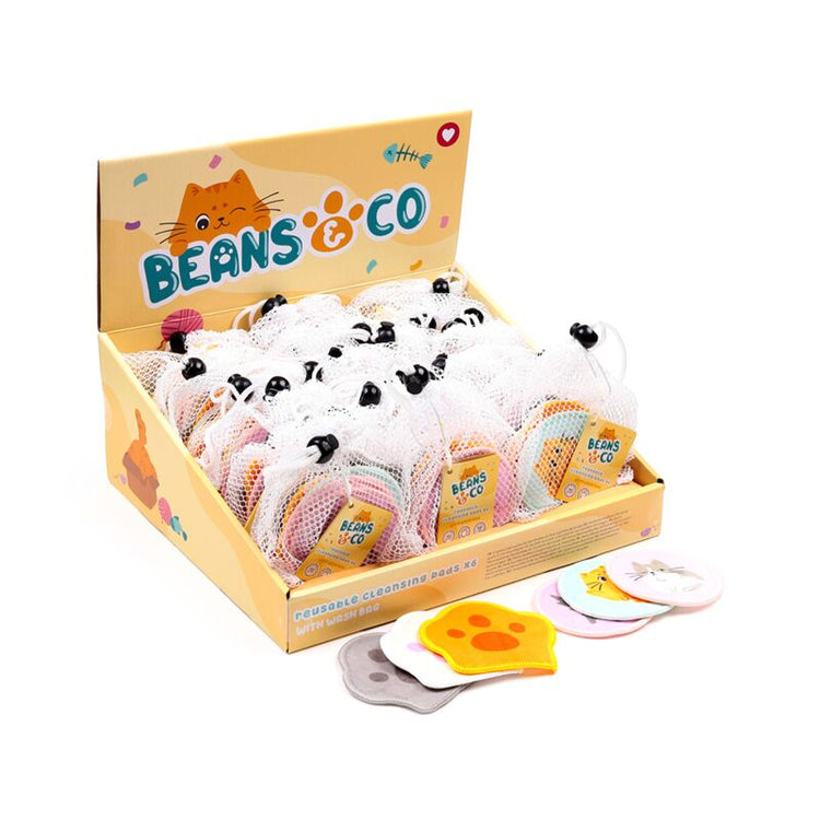 Set mit 6 wiederverwendbaren Wattepads von Beans Co Cats