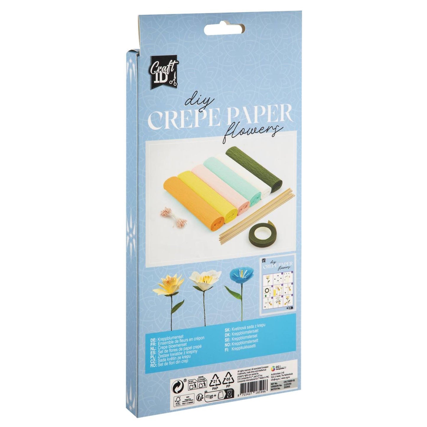 Craft ID Kreppblumen-Bastelset