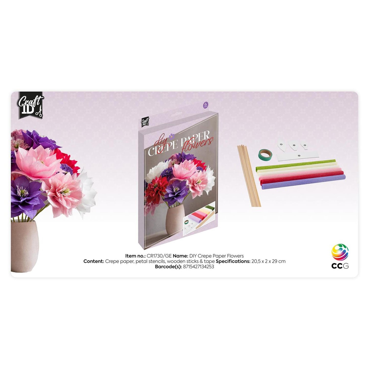 Kreative Handwerksgruppe Crepe Craft Blumen