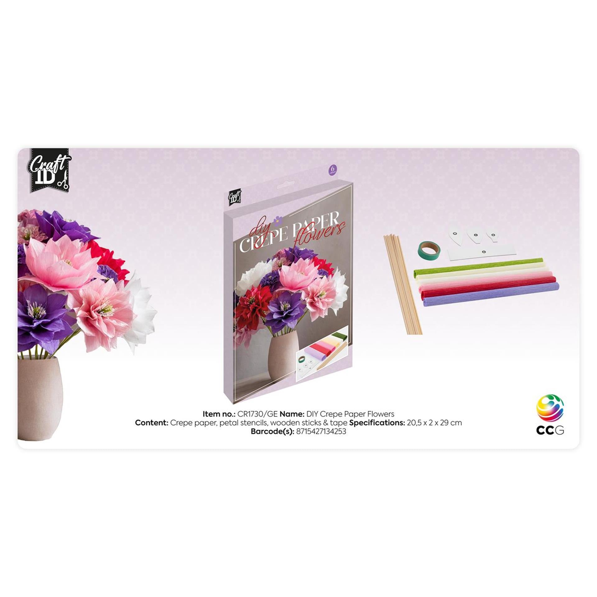 Kreative Handwerksgruppe Crepe Craft Blumen