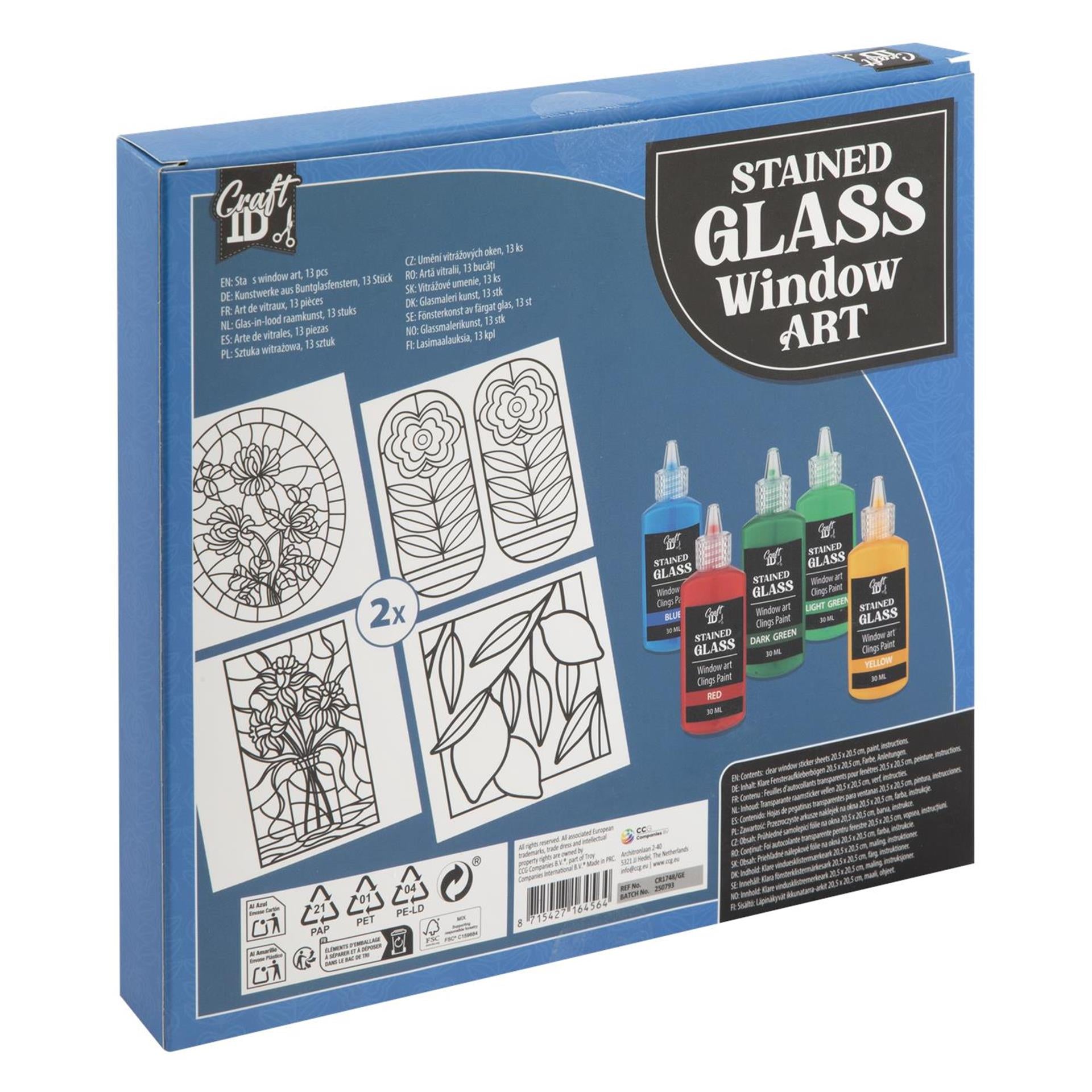 Craft-Id-Buntglasfenster Coast, 2sort