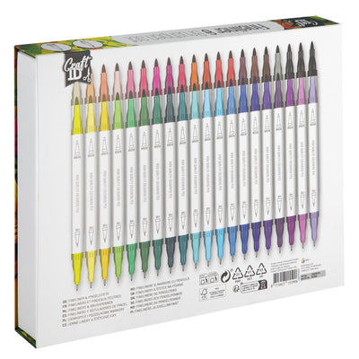 Craft ID Farbset Fineliner Pinselstift 40 Stück
