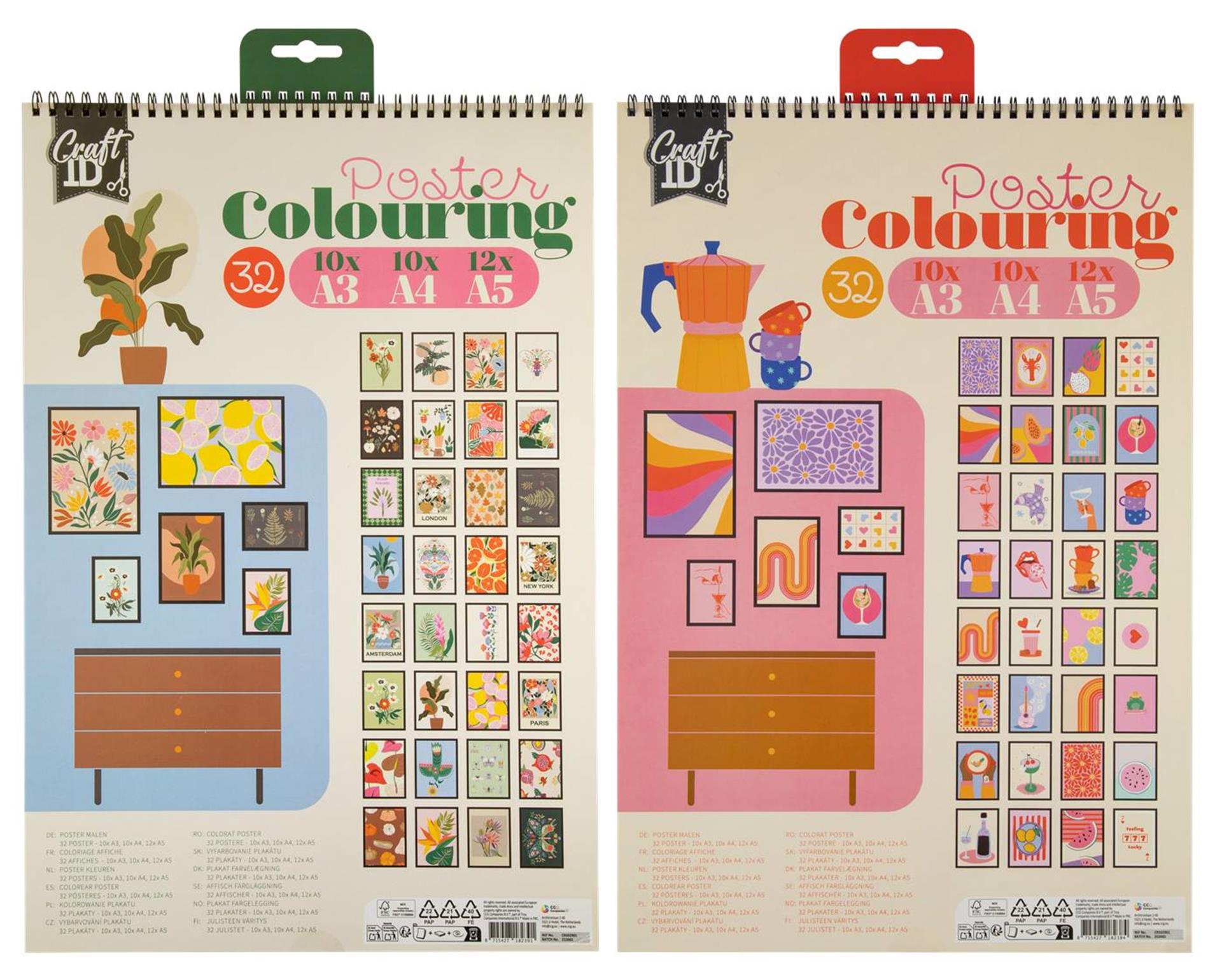 Bastel-Id-Poster-Malbuch im A3-Format