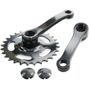 Kurbel Set 28 Tands 102 mm Kurbellänge Black1828102-STZW