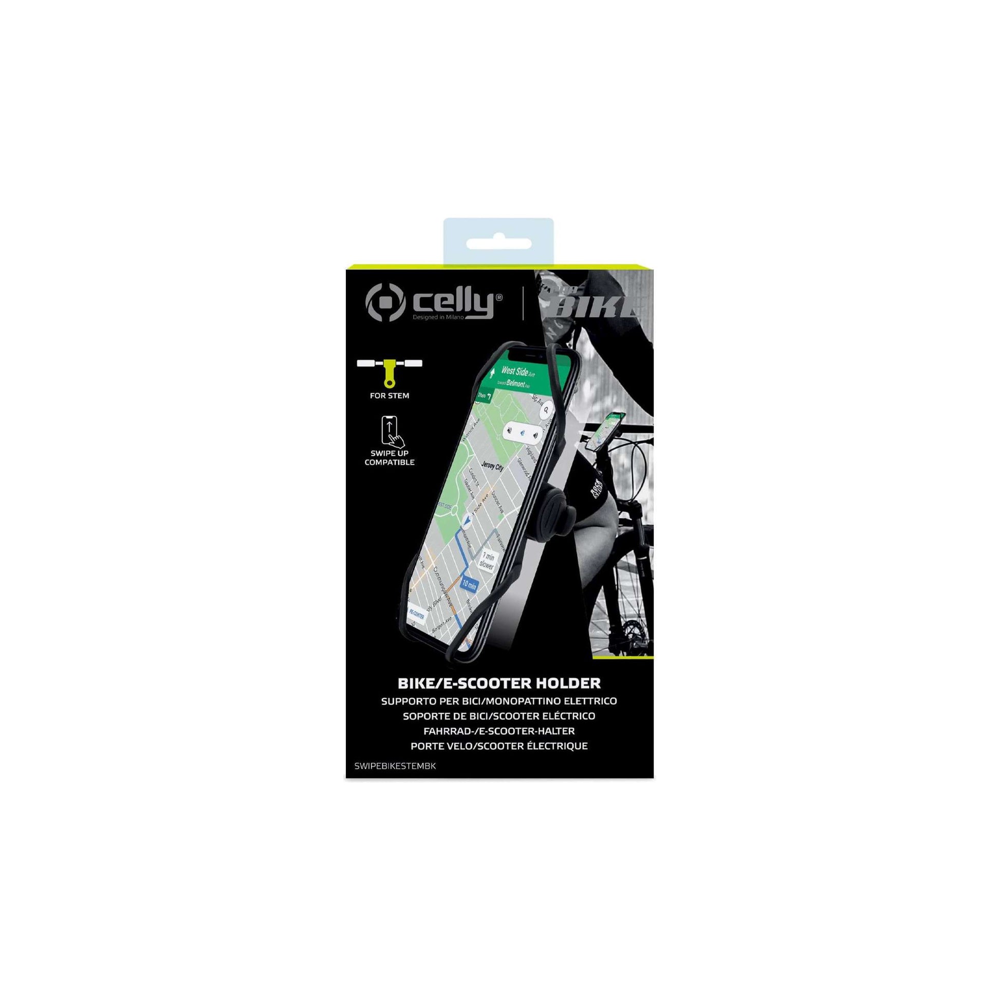 Celly Telefonhalter Swipe Stiel Start Schwarz