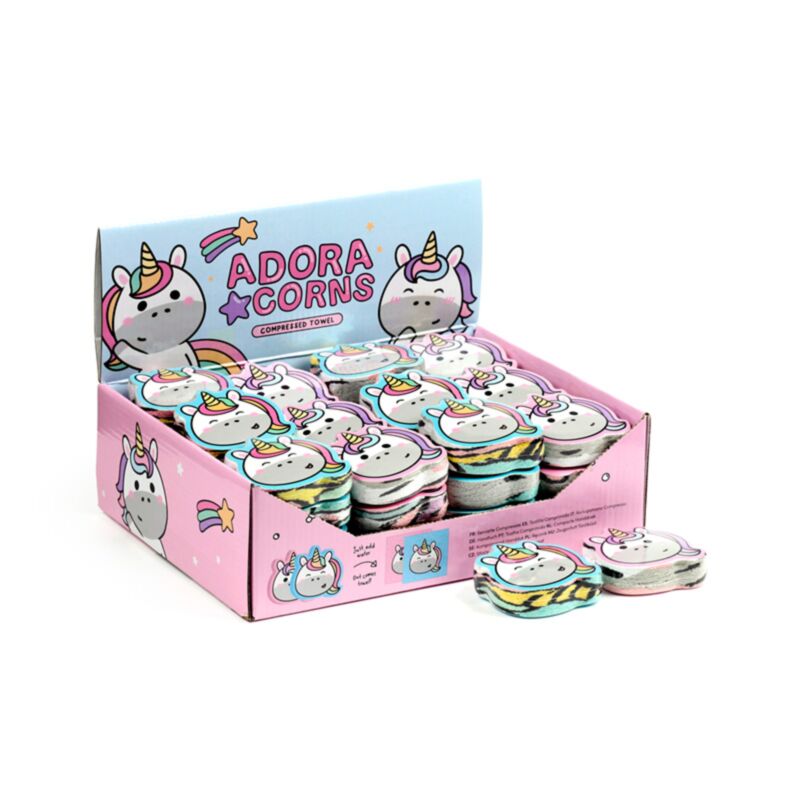 Adoracorns Einhorn -Kompakt -Reise -Handtuch