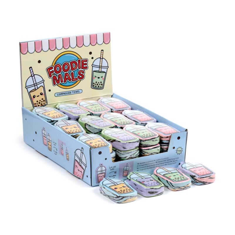 Foodiemals Bubble Tea Compact Travel Handtuch