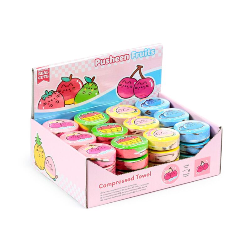 Pushing Cat Fruit Compact Travel Tuch