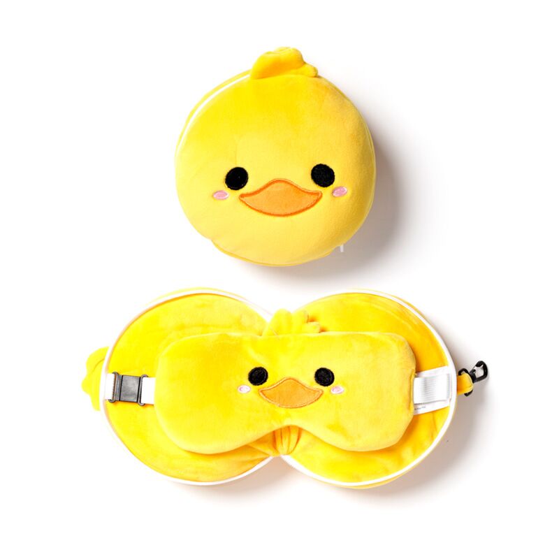 Relaxazzz plirche Ente um Reisekissen Schlafmaske