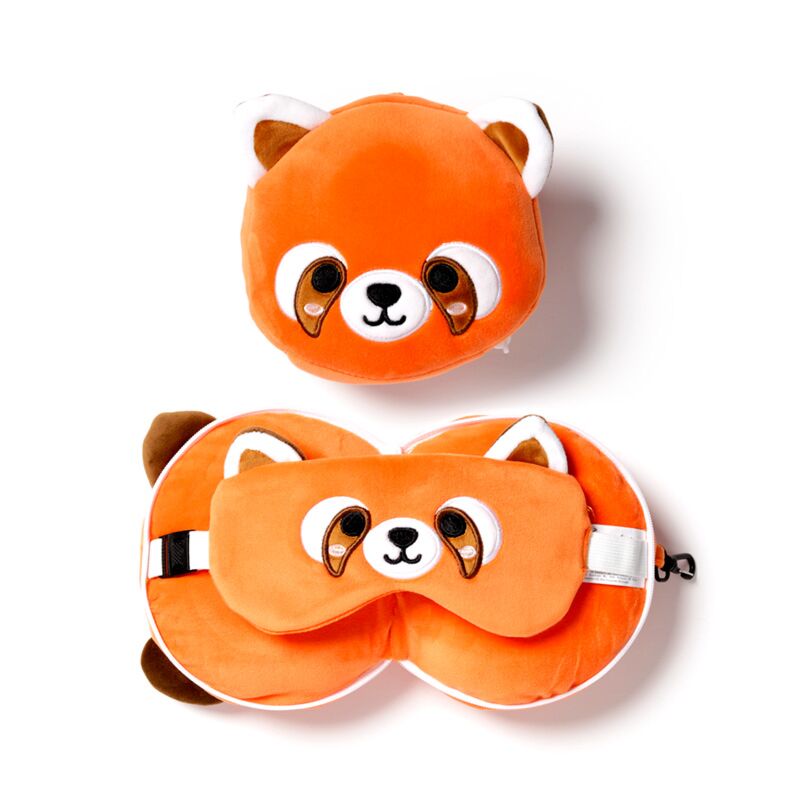 Relaxazzz Plüsch roter Panda um Reisekissen Schlafmaske