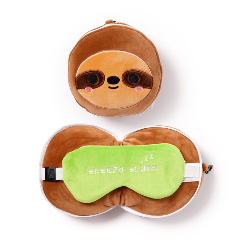 Relaxazzz Plirche Faultier um die Schlafmaske für Reisekissen