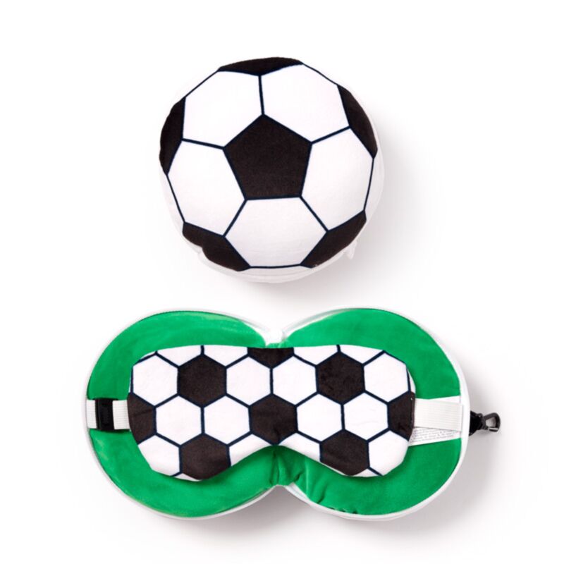 Relaxazzz Fußball um Reisenkissen Schlafmaske