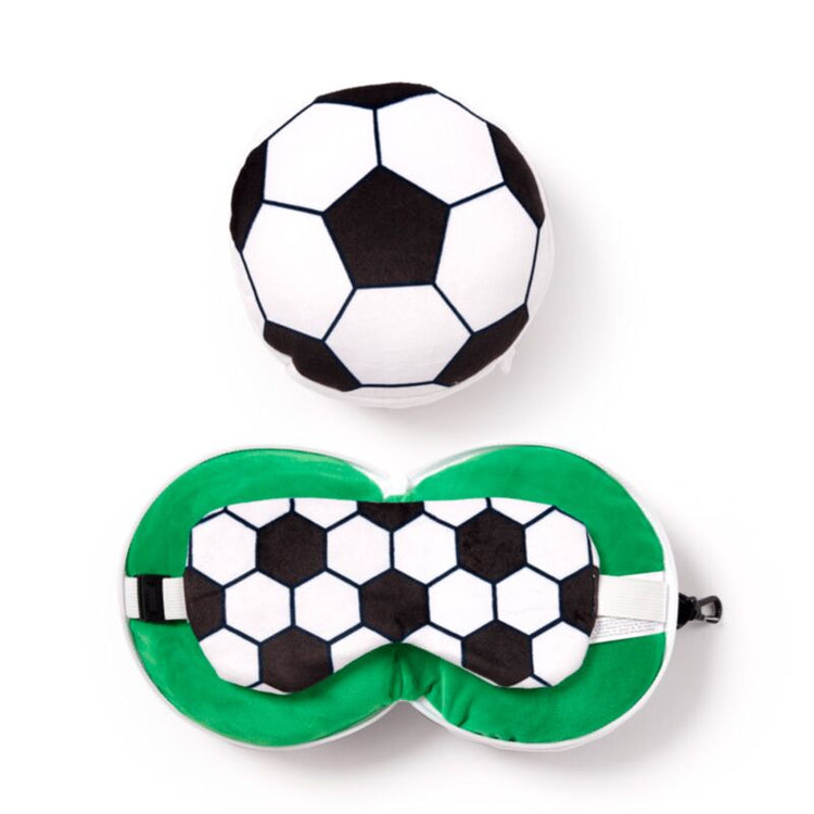 Relaxazzz Fußball um Reisenkissen Schlafmaske