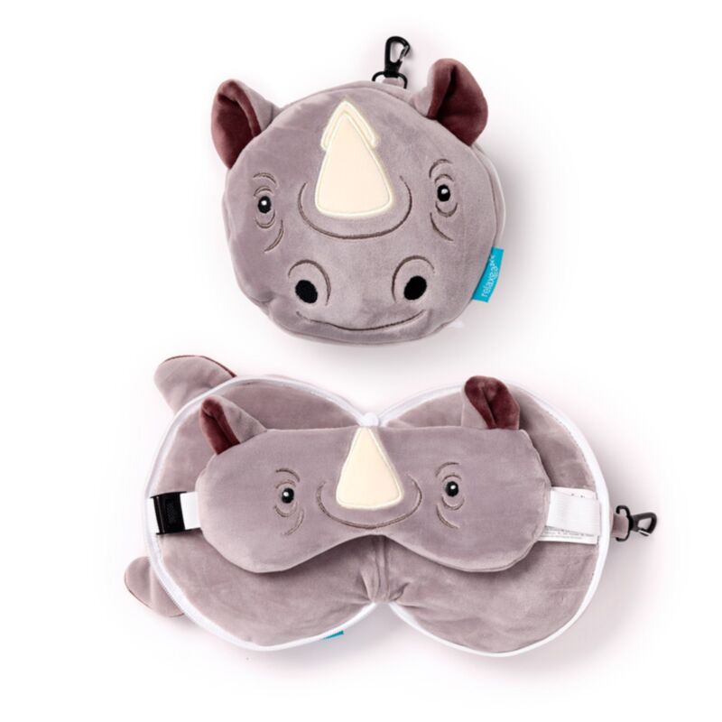 Relaxazzz Rhino um die Schlafmaske für Reisekissen