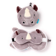 Relaxazzz Rhino um die Schlafmaske für Reisekissen - afbeelding 1