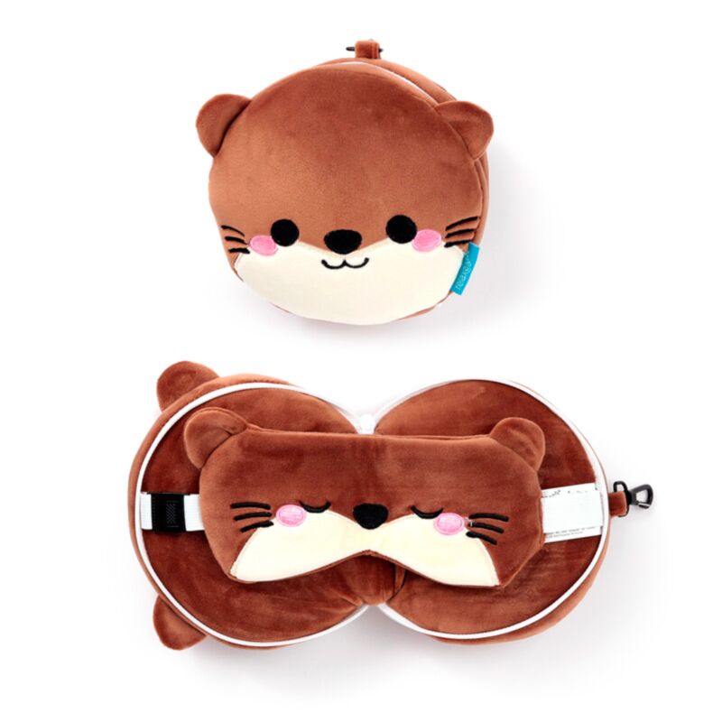 Relaxezzz adoramals henry de otter um Reisekissen Schlafmaske