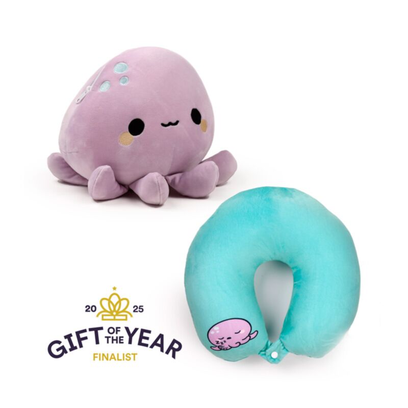 Swapsezz Adoramals Octopus 2-in-1 Plüsch-Reisekissen
