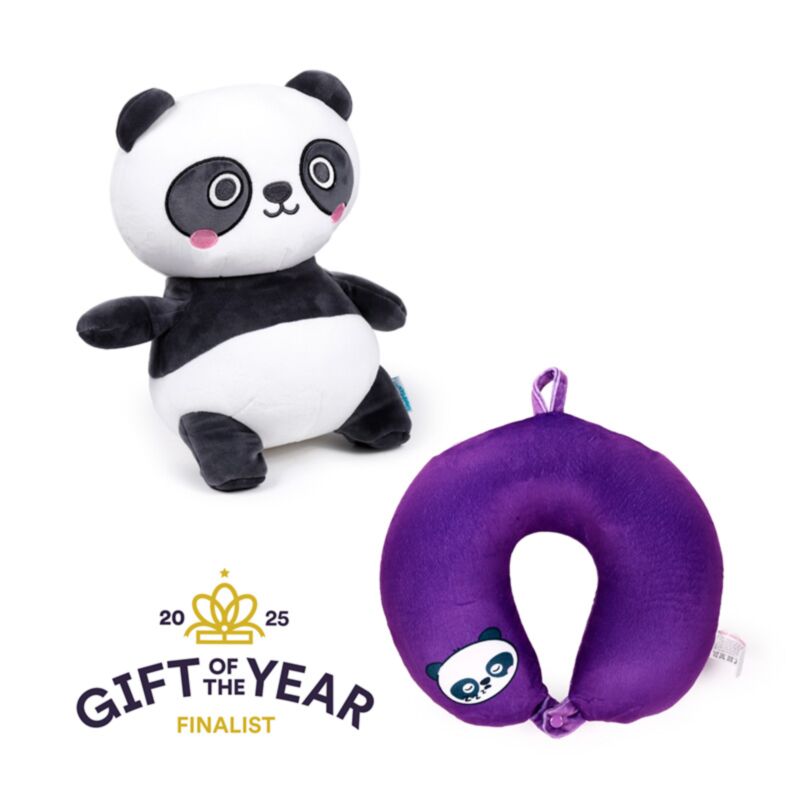 Swapsezz Adoramals Susu de Panda 2-in-1 Plüsch-Reisekissen