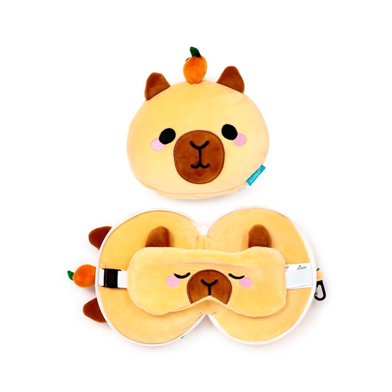 Relaxeazzz Duke the Capybara Reisekissen-Schlafmaske