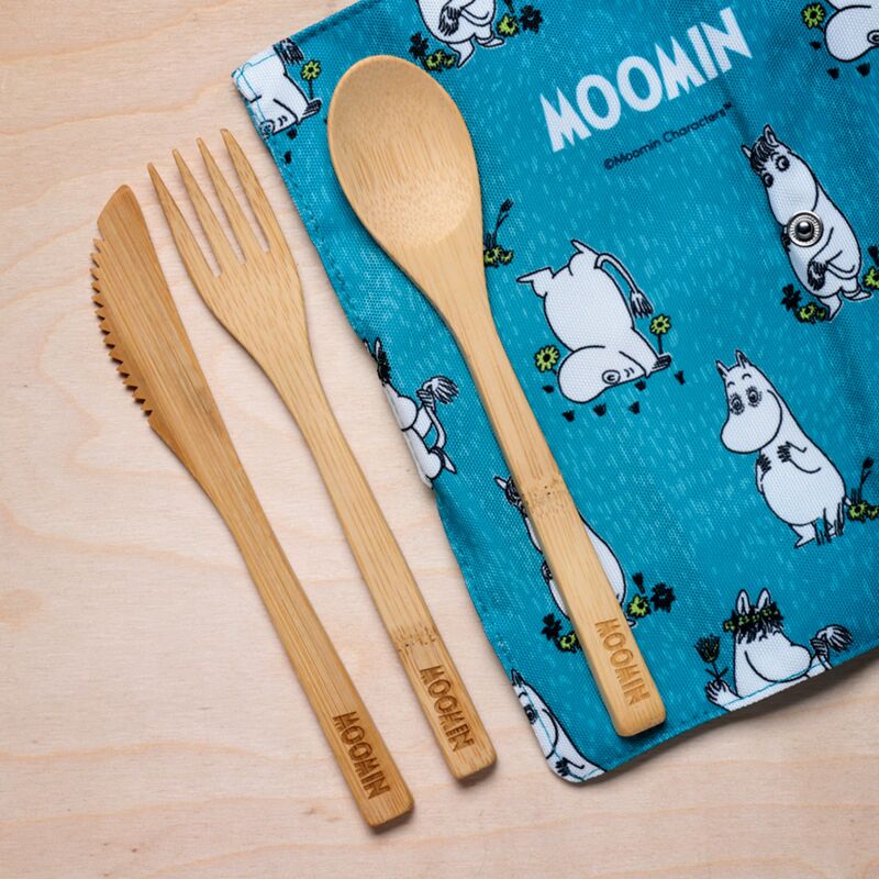 Moomin - 100% natürlicher Bambus 6 -Stück Besteckset