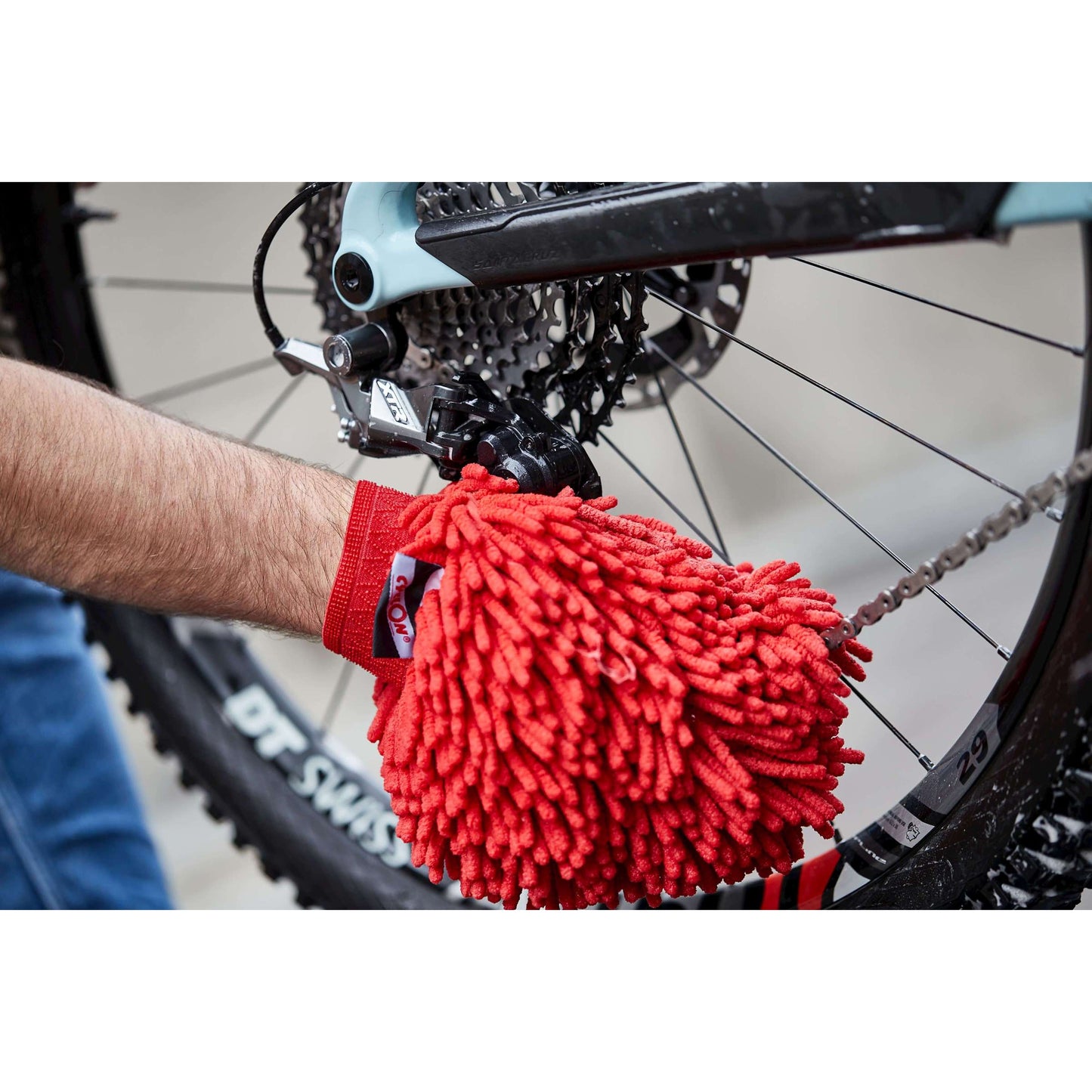 Waschhandschuh Mikrofaser rot