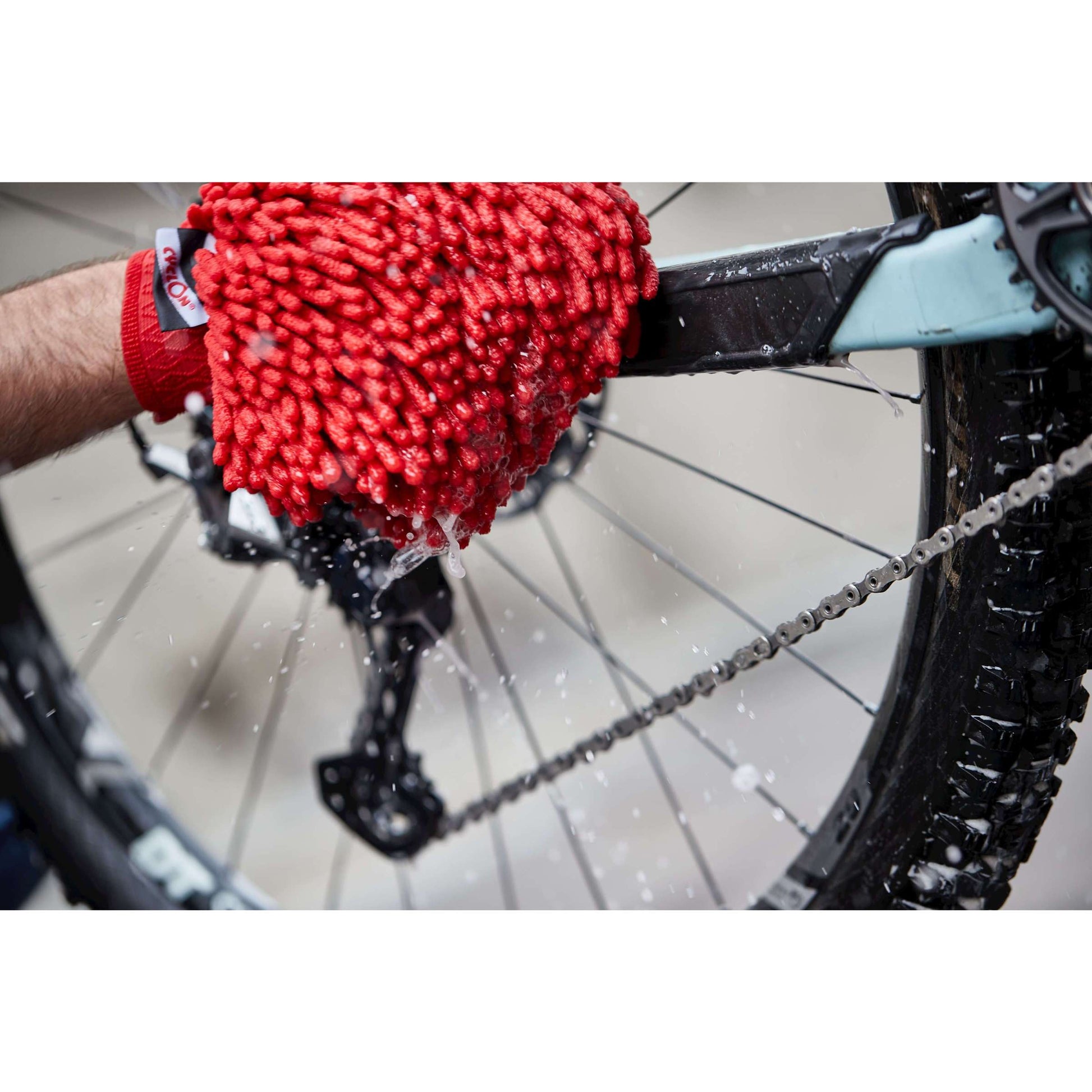 Waschhandschuh Mikrofaser rot