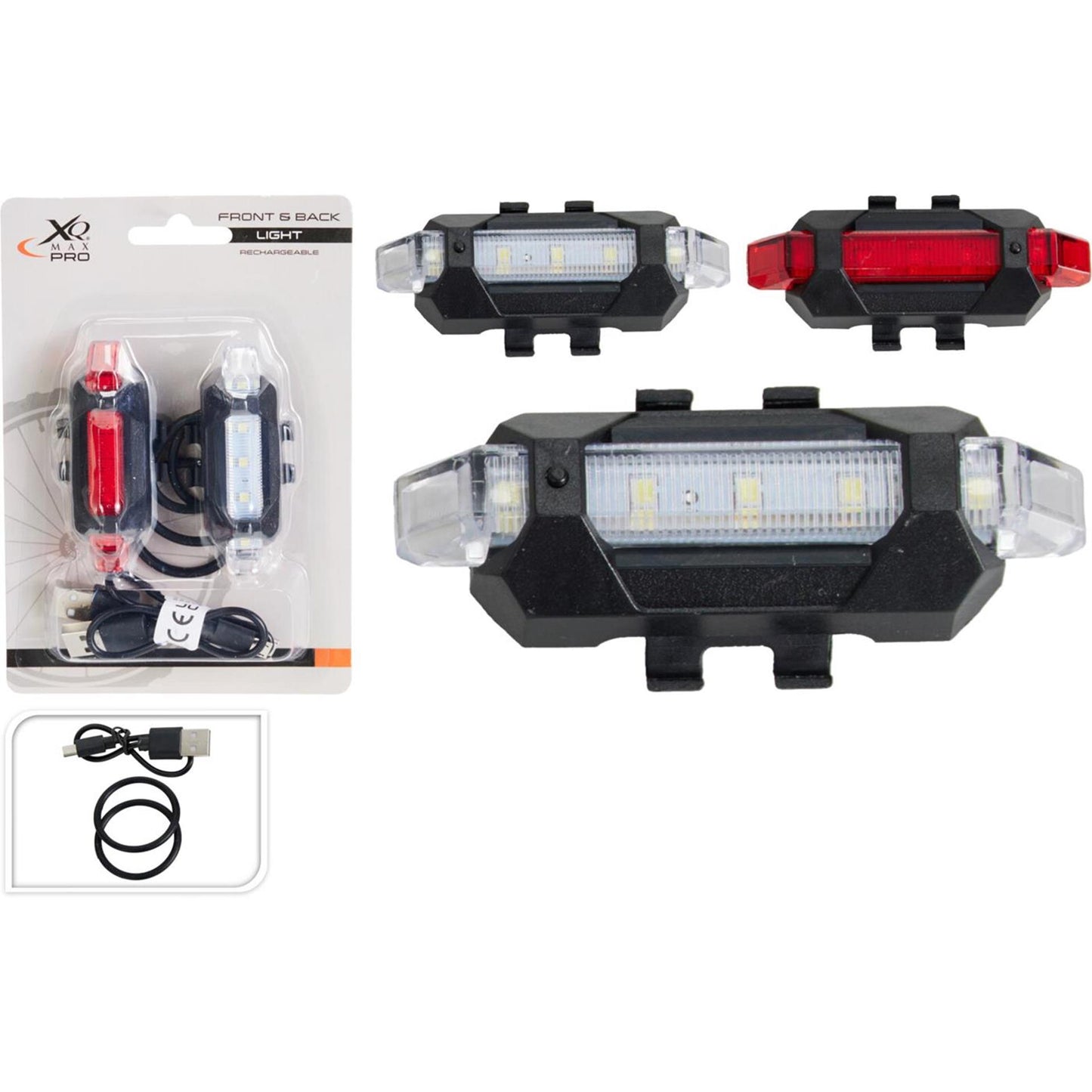 Xqmax Fahrradlampen-Set 2-teilig auf USB