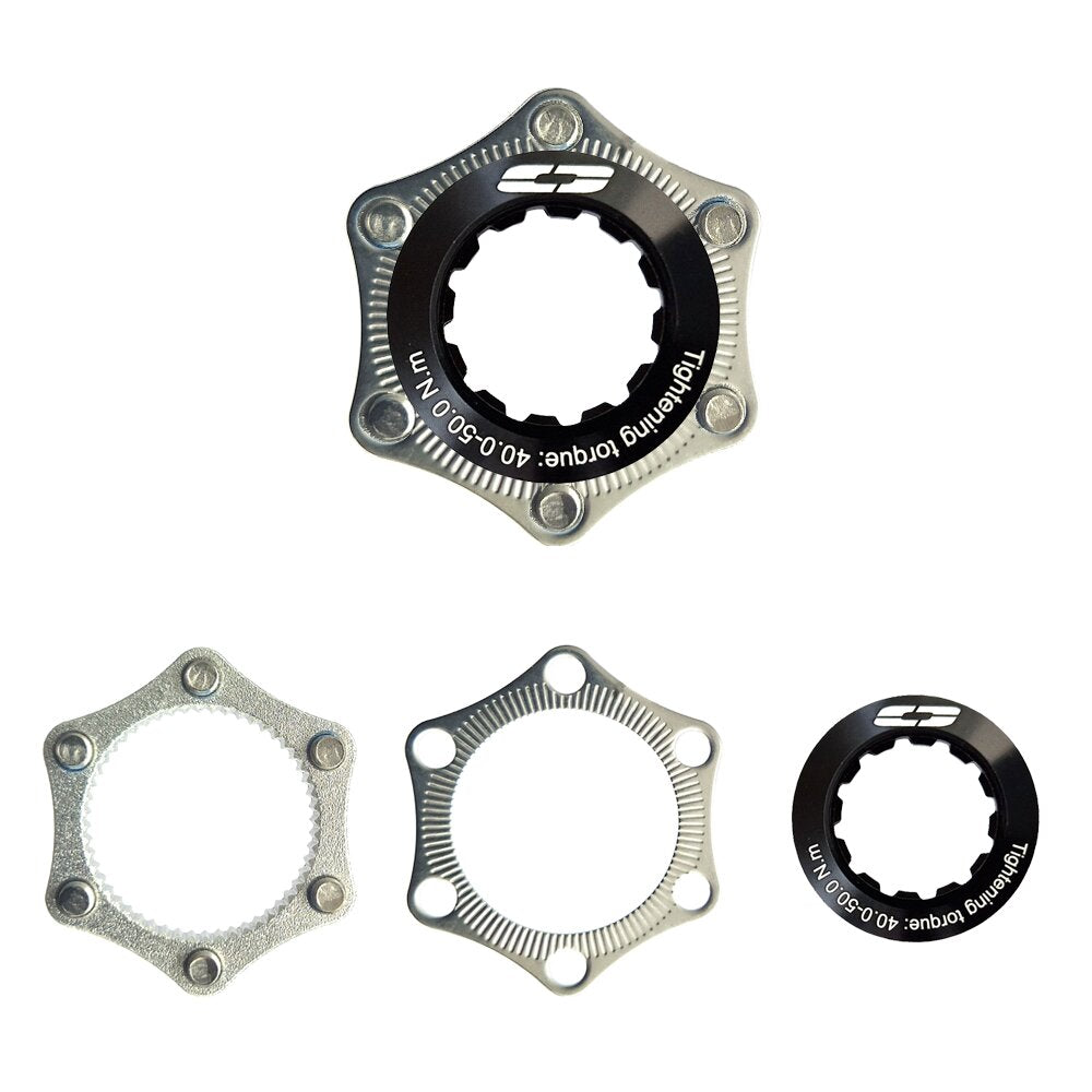 Cyclo Tech Adapter Mittelverriegelung auf 6 Löcher, Schnellspanner
