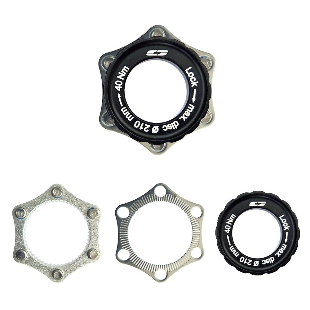 Cyclo Tech Adapter Centerlock auf 6 Löcher, Steckachse