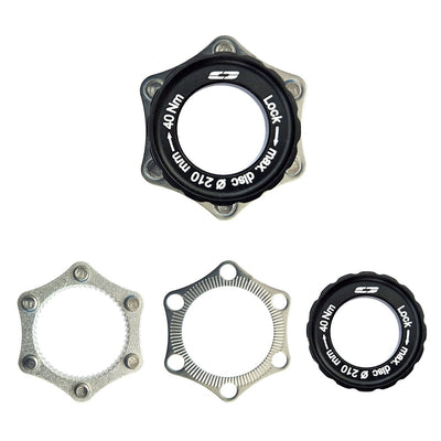 Cyclo Tech Adapter Centerlock auf 6 Löcher, Steckachse