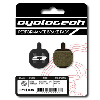 Cyclo Tech Scheibenbremsbelag Prodisc Kevlar Hayes Sohle
