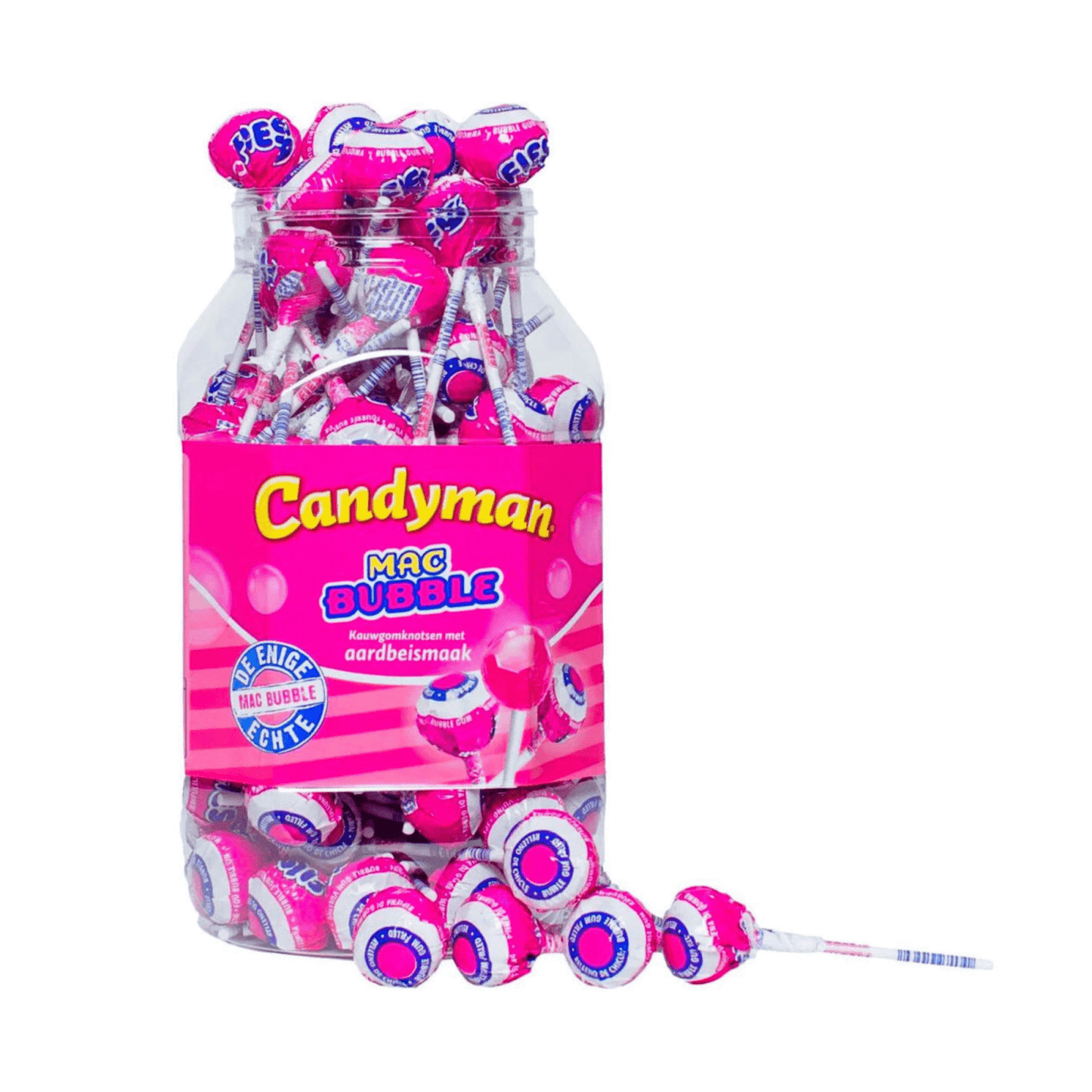 Candyman Mac Bubble Erdbeerlutscher (100 Stück)