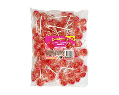 Candyman Funky Erdbeerkeulen (100 Stück)