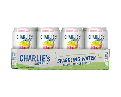 Charlie's Organics Sprudelwasser Himbeer-Limette Bio (12x 33cl)