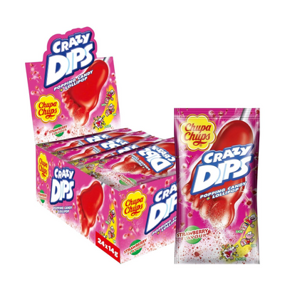 Chupa Chups Chupa Crazy Dips Erdbeere (24x 14gr)