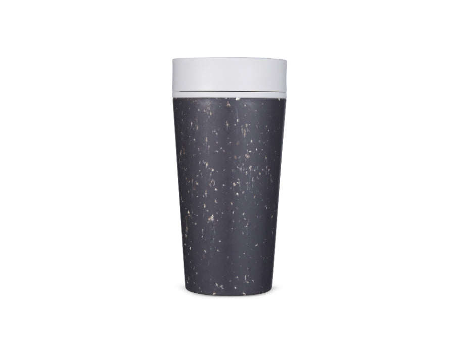 Rundkarte Kaffeetasse - Rundkasse - Schwarzweiß - 340 ml