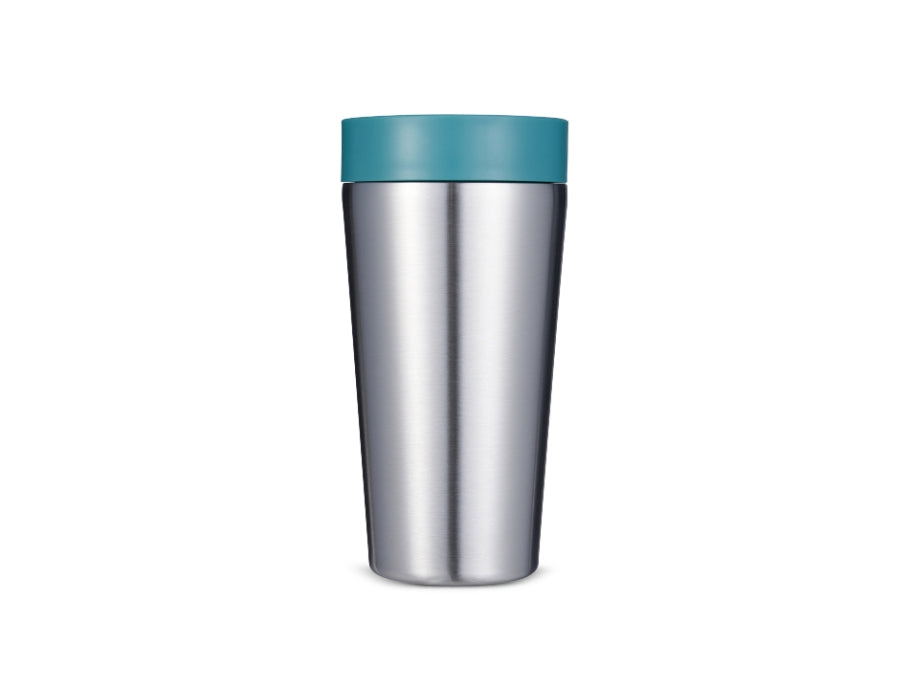 Rundkarken Kaffeetasse - Edelstahl - Graugrün - 340 ml
