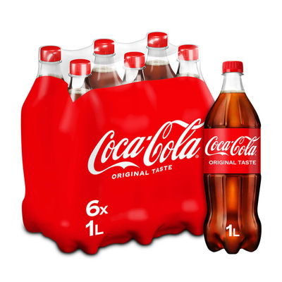 Coca-Cola regulärer Verschluss (6x 1 Liter)