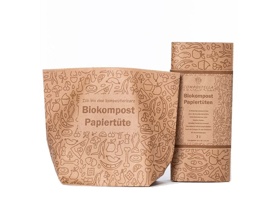 Kompostela Papierabfallbeutel braune GFT 7L 10 Teile