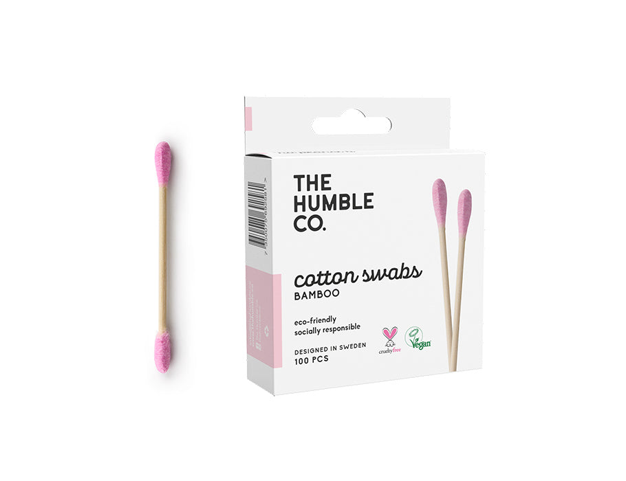 Die Humble Co. Bambus -Baumwollabstriche - Pink