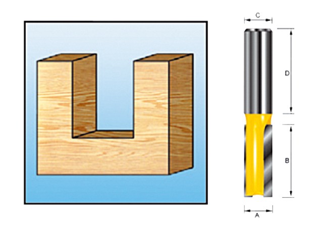 Makita Zubehör Nutfräser HM 4mm S=6 - D-09226