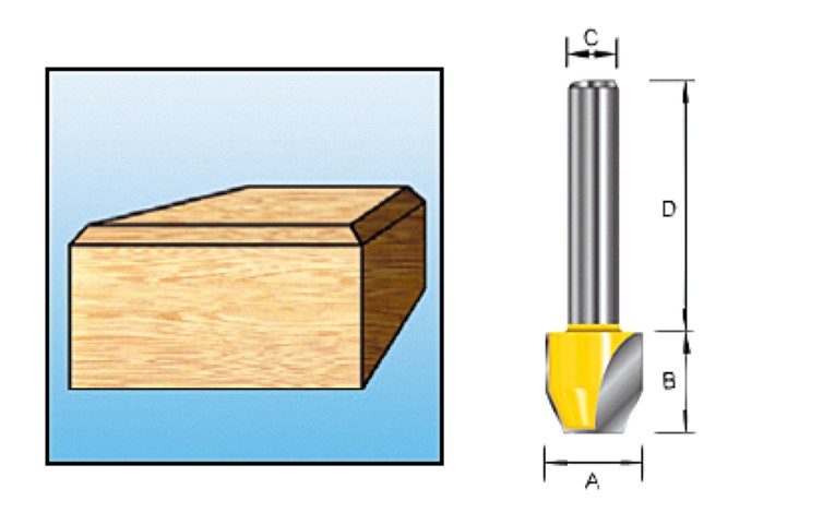 Makita Zubehör Fasenfräser HM R30 S8 – D-10659