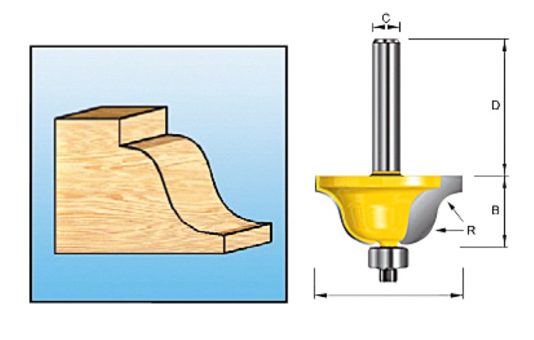 Makita Zubehör Formfräser+Lag. hm 34,9 mm s8 - d-11558
