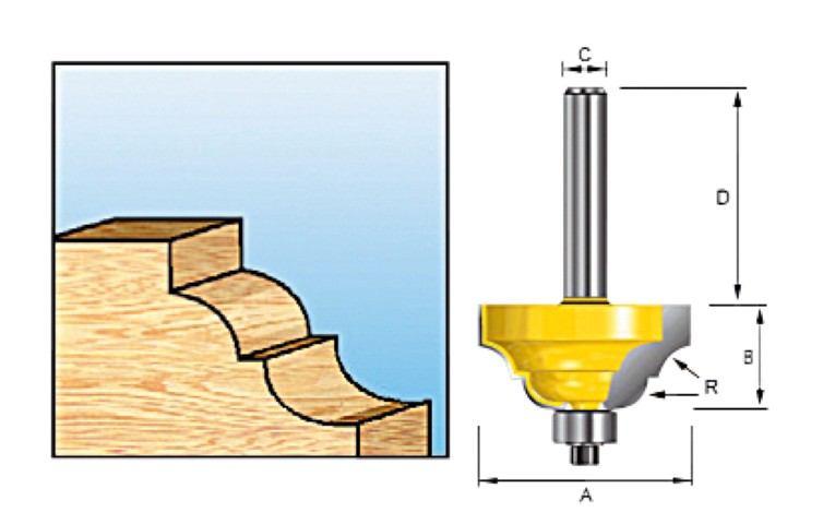 Makita-Zubehör contraprof.fr+l. hm 38,1mm s=8 - d-11651