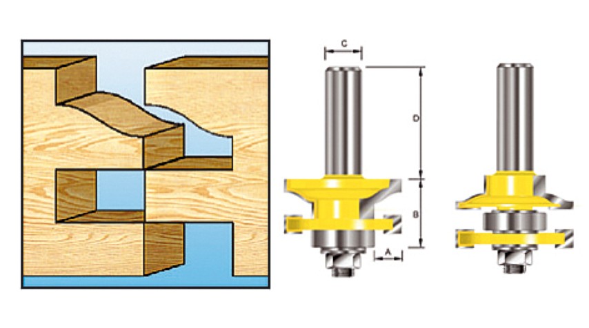Makita Zubehör Profil-Gegenfräser + l. hm s12 - d-11916