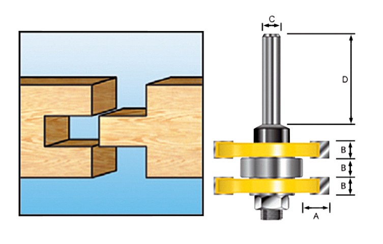 Makita Zubehör Nutfederschneider + Lag. hm s8 - d-12027