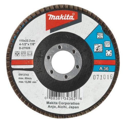 Zubehör für Lamellenschleifer von Makita. 125x22 k60 - d-27090
